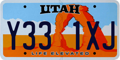 UT license plate Y331XJ