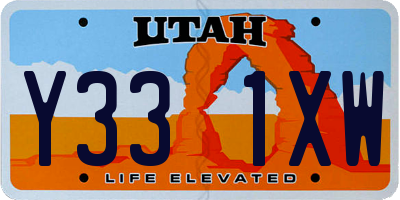 UT license plate Y331XW