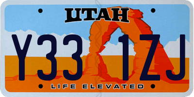 UT license plate Y331ZJ