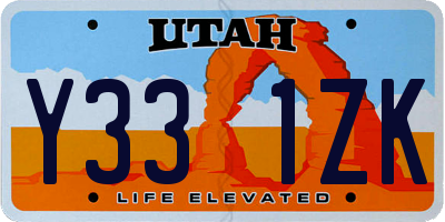 UT license plate Y331ZK