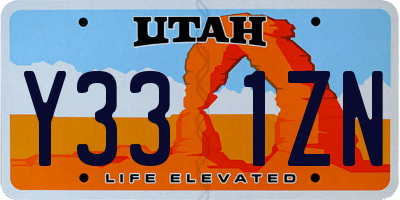 UT license plate Y331ZN