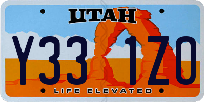 UT license plate Y331ZO