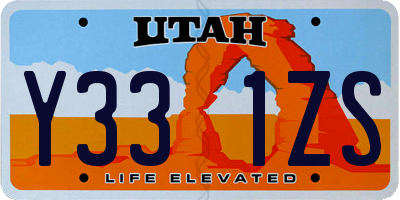 UT license plate Y331ZS