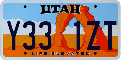 UT license plate Y331ZT
