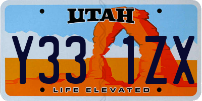 UT license plate Y331ZX