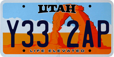 UT license plate Y332AP