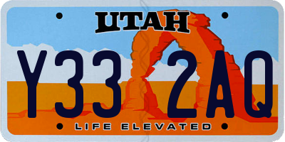 UT license plate Y332AQ