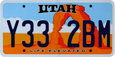 UT license plate Y332BM