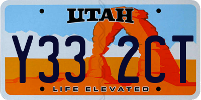 UT license plate Y332CT