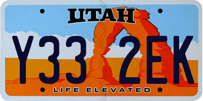 UT license plate Y332EK