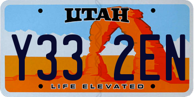 UT license plate Y332EN