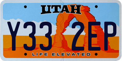 UT license plate Y332EP