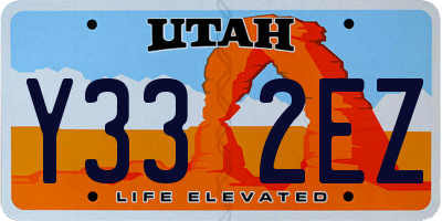 UT license plate Y332EZ