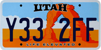 UT license plate Y332FF