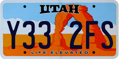 UT license plate Y332FS