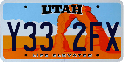 UT license plate Y332FX