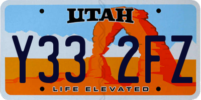 UT license plate Y332FZ