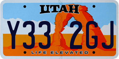 UT license plate Y332GJ