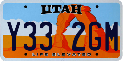 UT license plate Y332GM