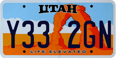 UT license plate Y332GN