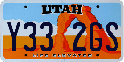 UT license plate Y332GS