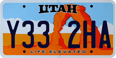 UT license plate Y332HA