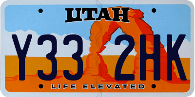 UT license plate Y332HK
