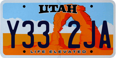 UT license plate Y332JA