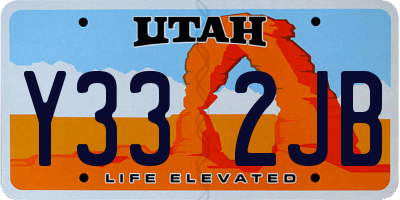 UT license plate Y332JB