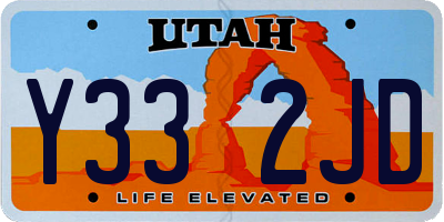 UT license plate Y332JD