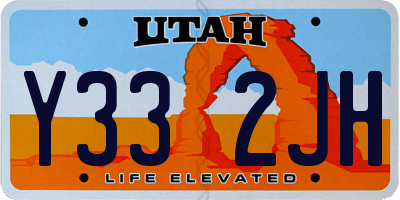 UT license plate Y332JH