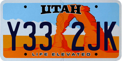 UT license plate Y332JK
