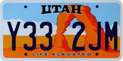 UT license plate Y332JM