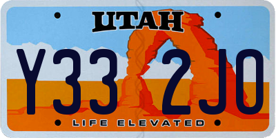 UT license plate Y332JO