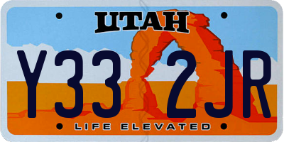 UT license plate Y332JR