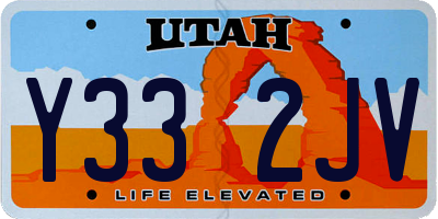 UT license plate Y332JV