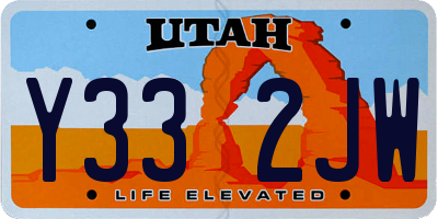 UT license plate Y332JW