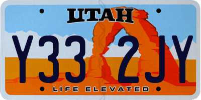 UT license plate Y332JY
