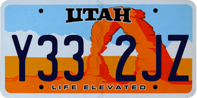 UT license plate Y332JZ