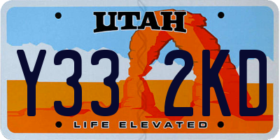 UT license plate Y332KD