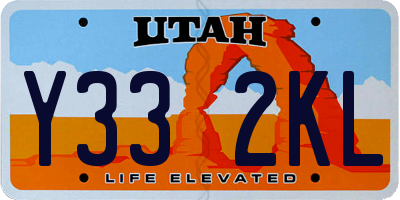UT license plate Y332KL
