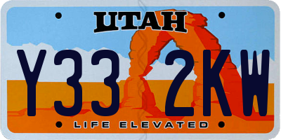 UT license plate Y332KW