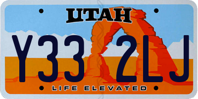 UT license plate Y332LJ