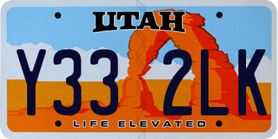 UT license plate Y332LK