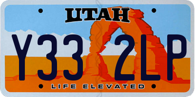 UT license plate Y332LP