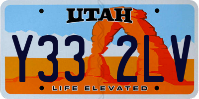 UT license plate Y332LV