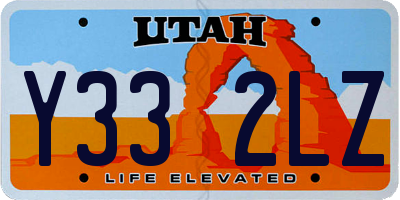 UT license plate Y332LZ