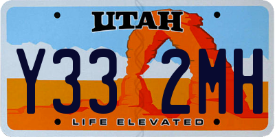 UT license plate Y332MH