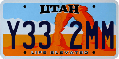 UT license plate Y332MM
