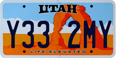 UT license plate Y332MY